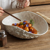 Luxury Shell-Shaped Rock-Pattern Ceramic Plate | Yedwo Design